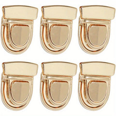 6 Pcs Golden Buckle Fastener Wallet Clasp for DIY Crafts 1.57in