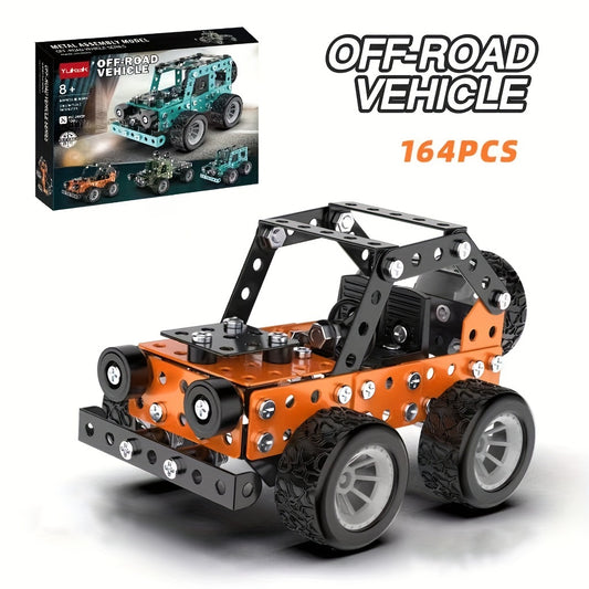 Metal Assembled Toy Car Off road Vehicle Model Assembly Vehicle Toys Box