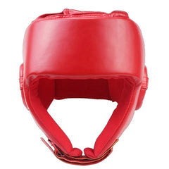 Red PU Leather Boxing Helmet for Sparring