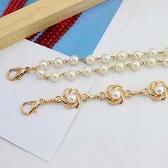 Faux Pearl Chain Decorative Dress Skirt Thin Belt