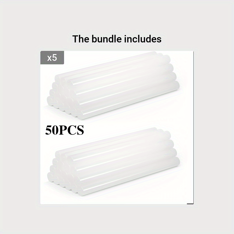 50pcs Hot Glue Gun Stick Transparent DIY Jewelry Glue Strip