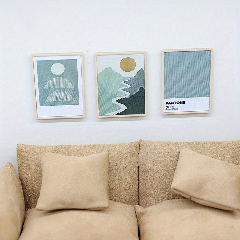 Simulation Mural Mini Doll House Wall Decoration Painting