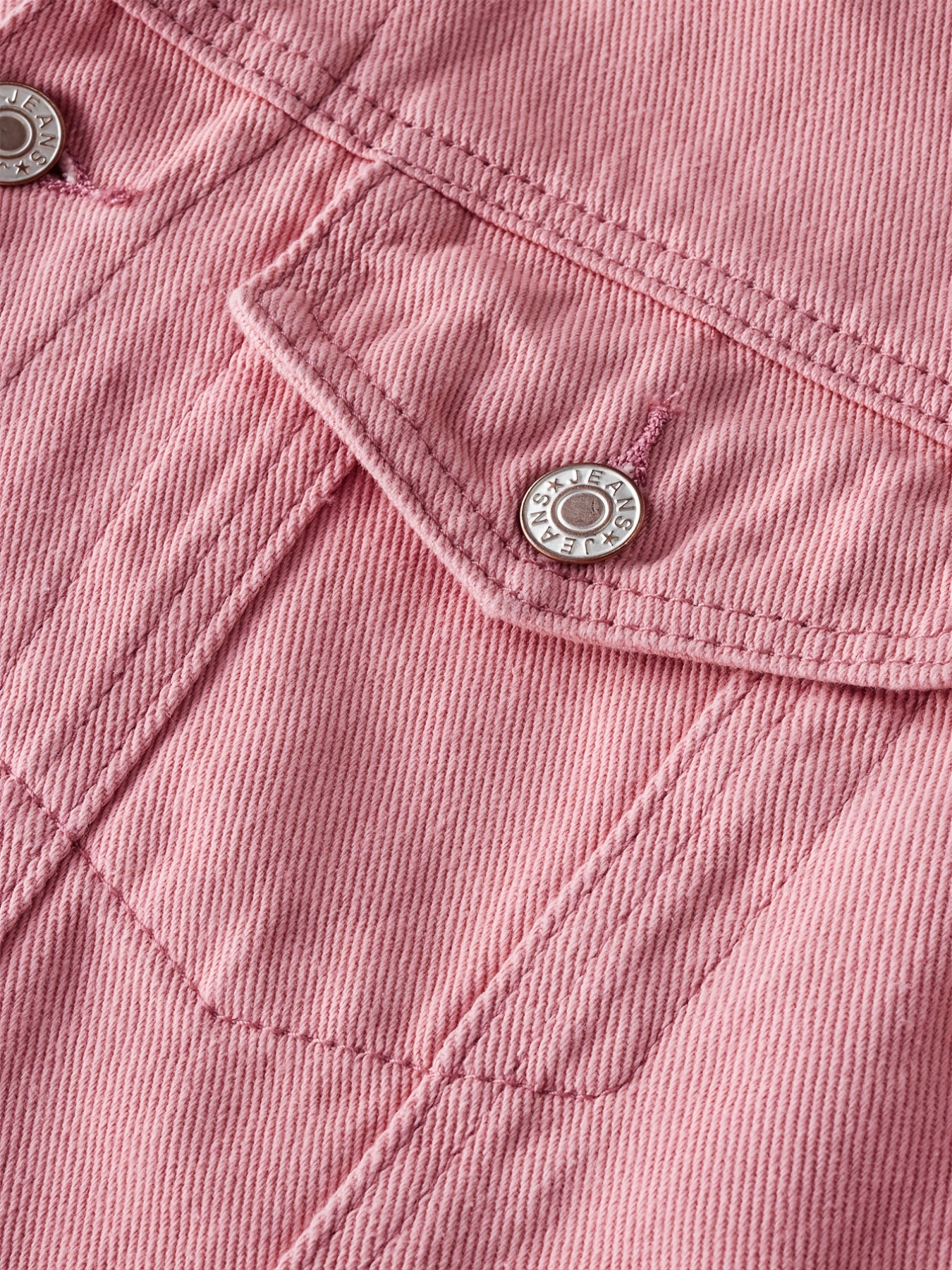 Men's Pink Cotton Casual Button Down Jacket