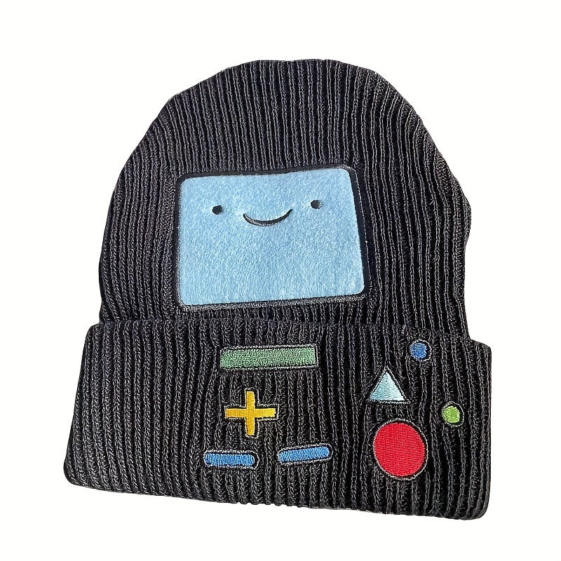 Game Console Embroidery Beanie Unisex Cartoon Warm Knit Hat Hip Hop Skull Cap
