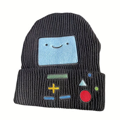 Game Console Embroidery Beanie Unisex Cartoon Warm Knit Hat Hip Hop Skull Cap