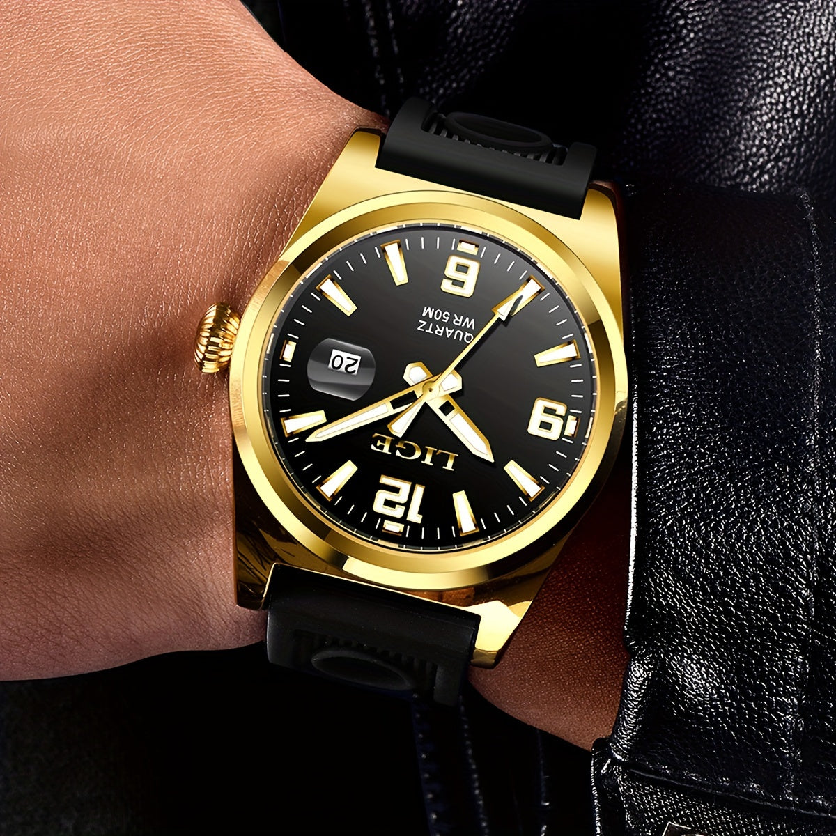 Women's Waterproof Luminous Date Wristwatch