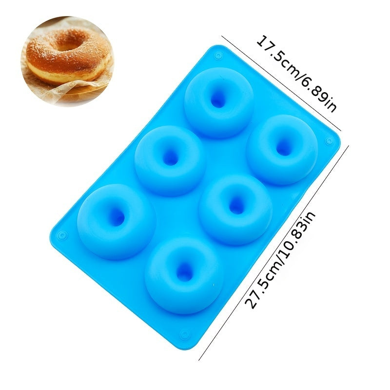 6-Hole Non-Stick Silicone Donut Mold for Baking Pastry