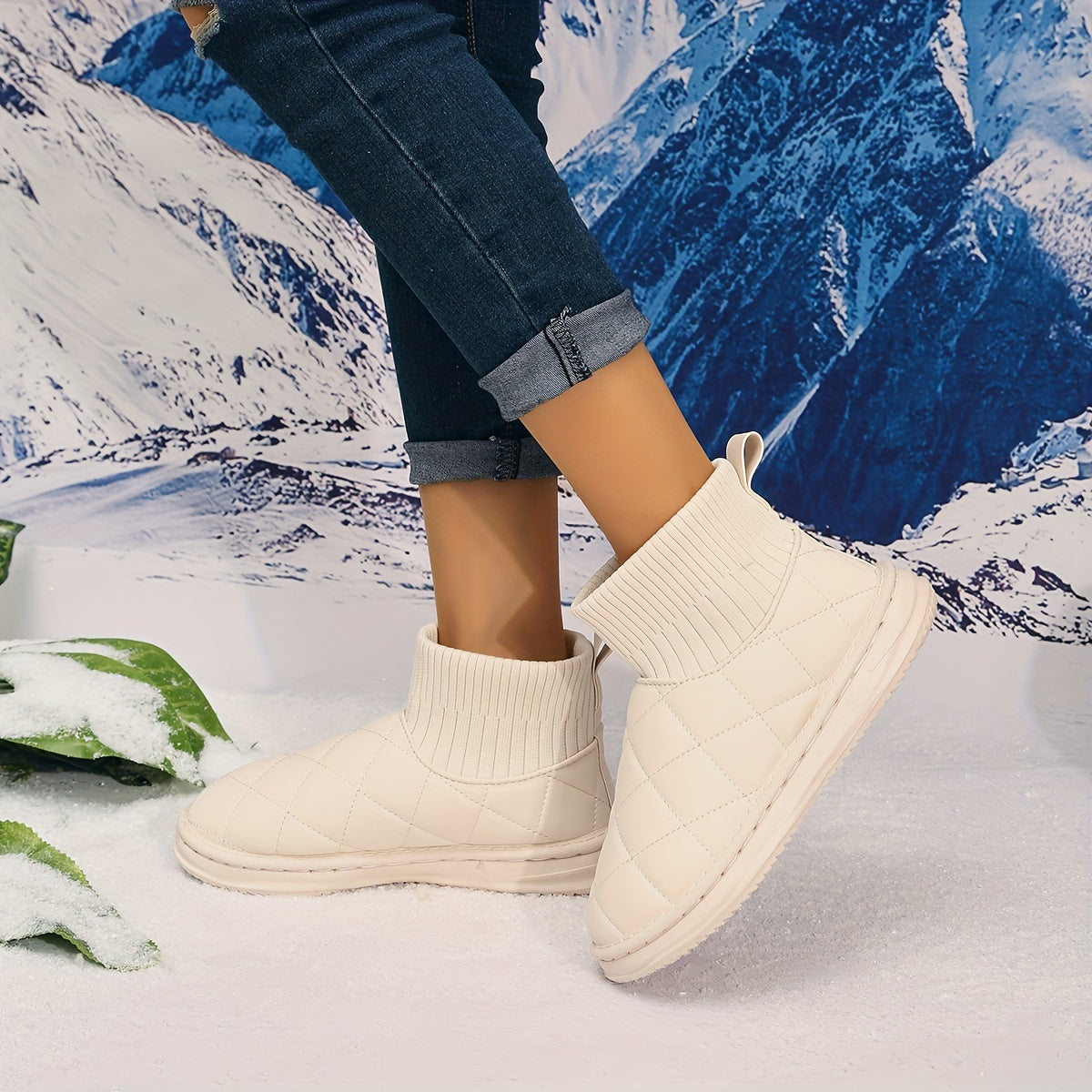 Women's Quilted Winter Snow Boots Anti-slip Ankle Boots
