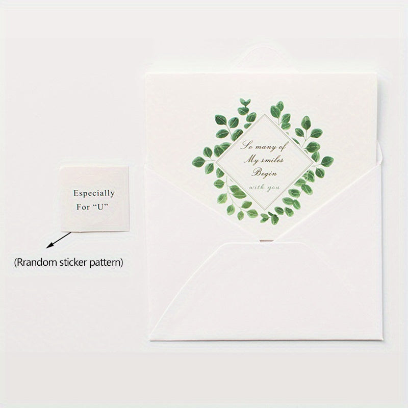 1pc Baby Birthday Blessing Thank You Postcard Handwritten
