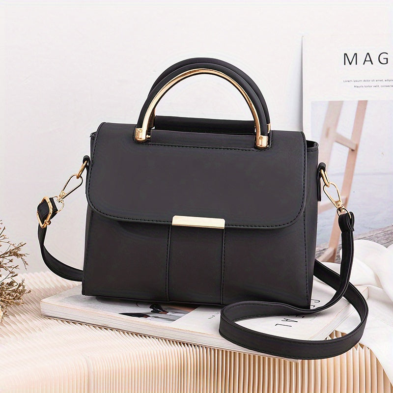Minimalist Solid Square Bag Satchel for Work