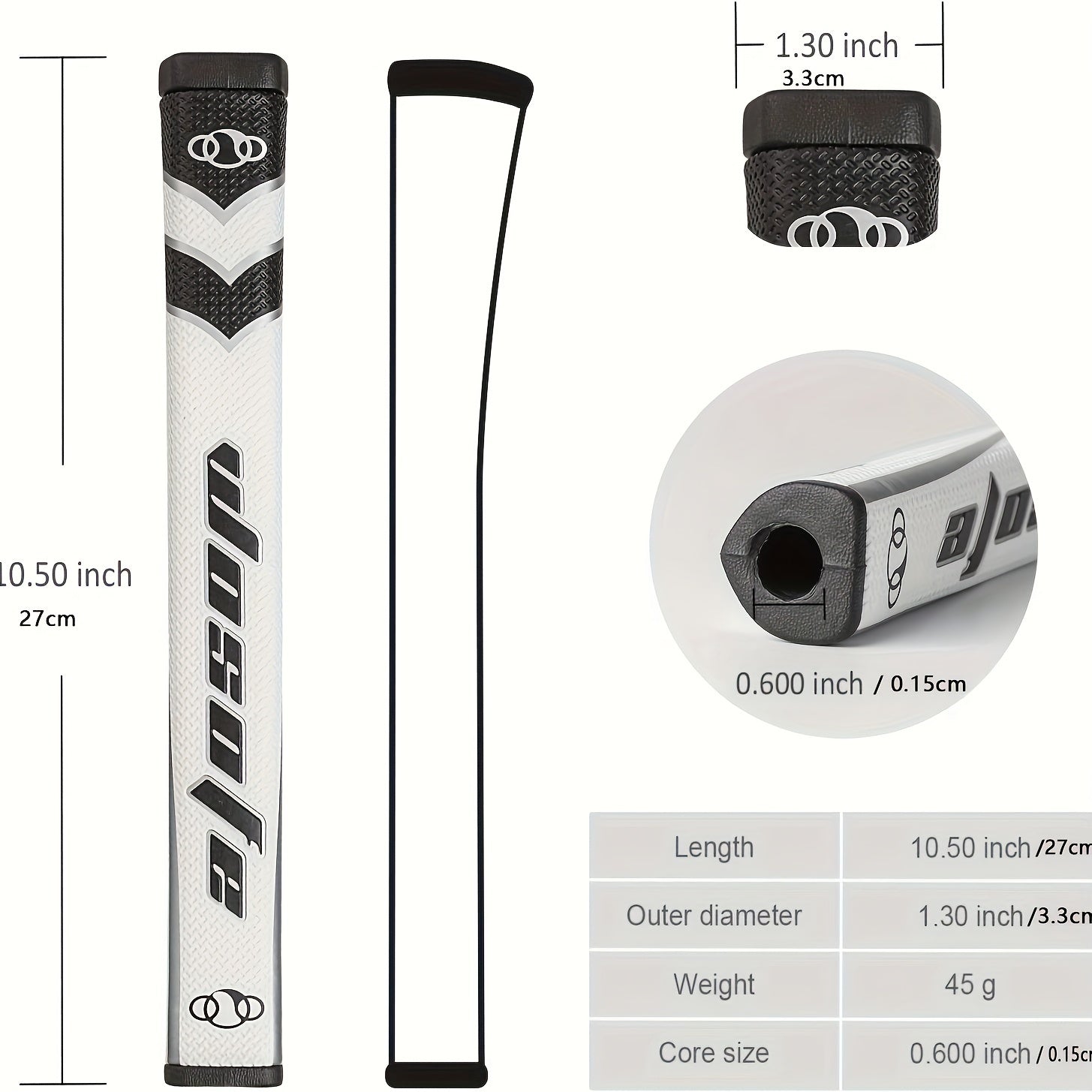 1pc Golf Putter Grip Medium PU Anti Slip Shock Absorbing 6 Colors