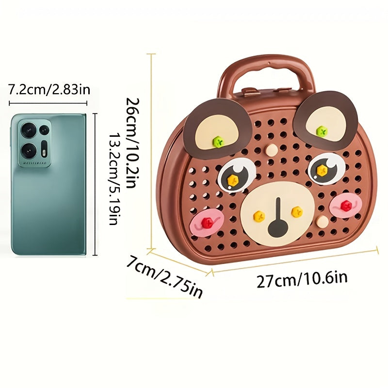 Creative Bear and Dog Design Toy Toolbox for Assembly