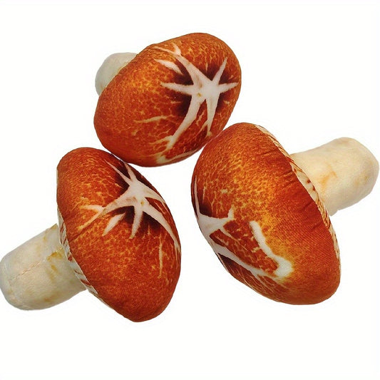 Realistic Mushroom Plush Doll Soft Orange & Stuffed Animal with Brown Gills