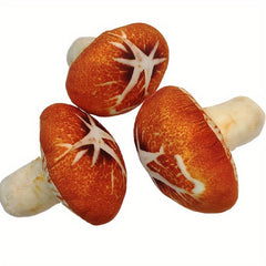 Realistic Mushroom Plush Doll Soft Orange & Stuffed Animal with Brown Gills
