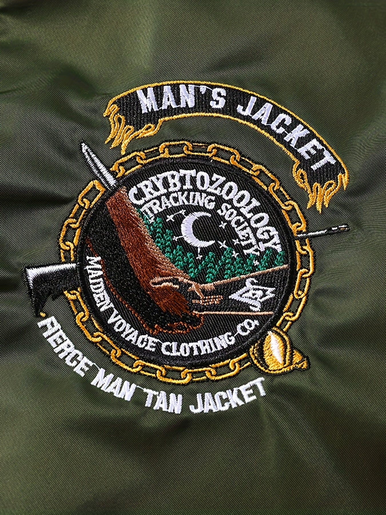 Men's Soft Shell Jacket Windproof with Bear Embroidery