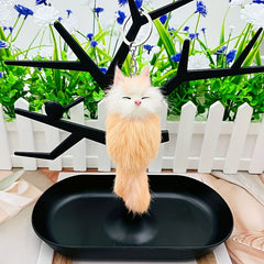 Cute Fox Pendant Keychain Plush Bag Charm Car Keychain