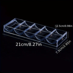 Acrylic Chip Holder Box with Lid - Storage for 100 Chips