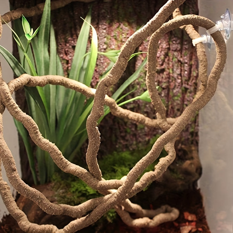 Suction Cup Vine for Reptile Tank with Sheath