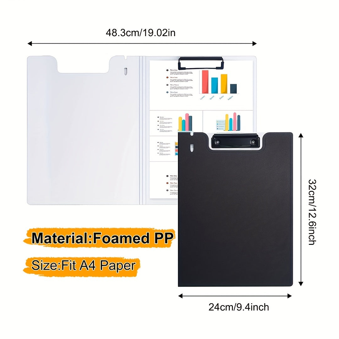 A4 Clipboard Folder Foldover Clipboards - Hard Shell File Flip Writing Pad