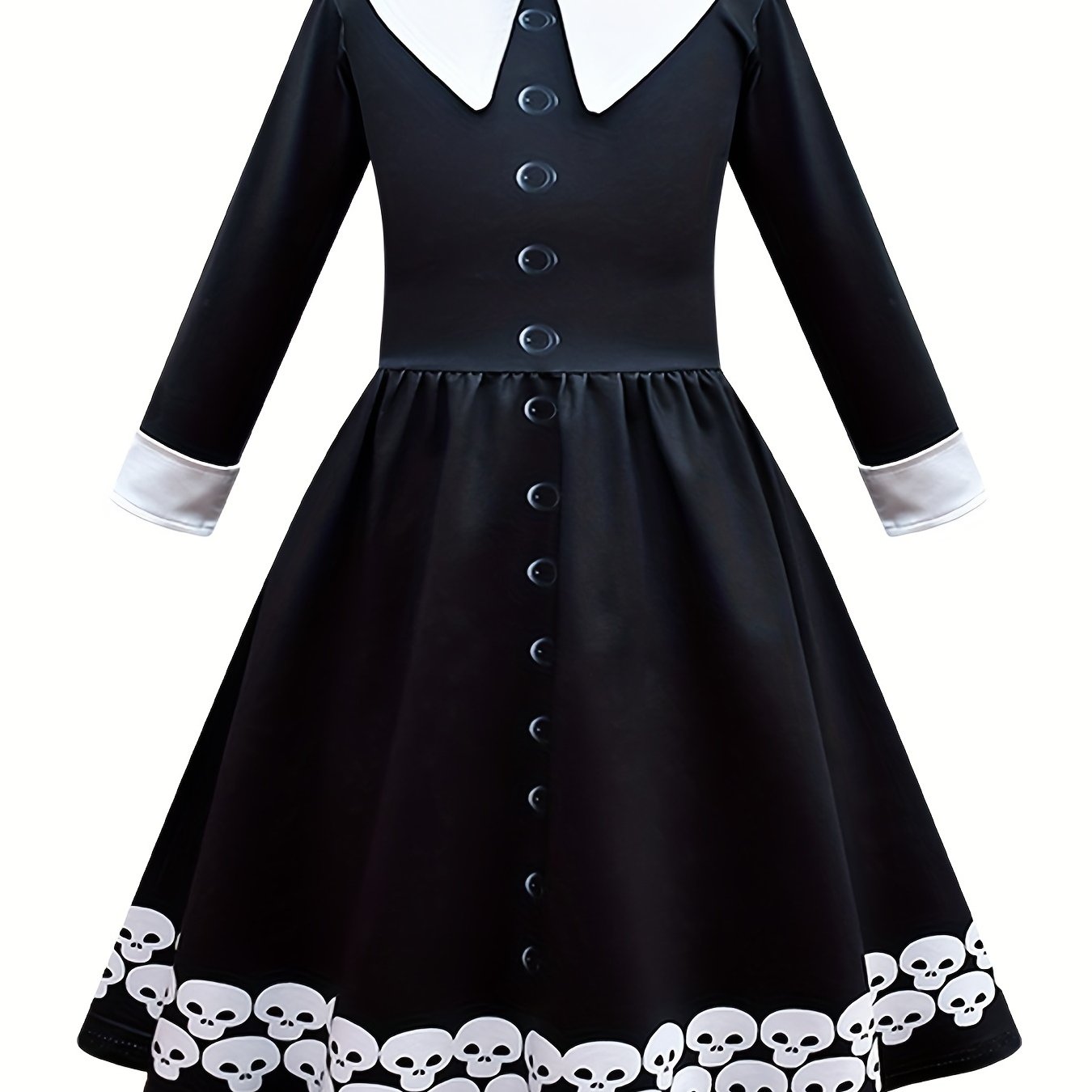 Cartoon Skull Halloween Costume Dress for Girls