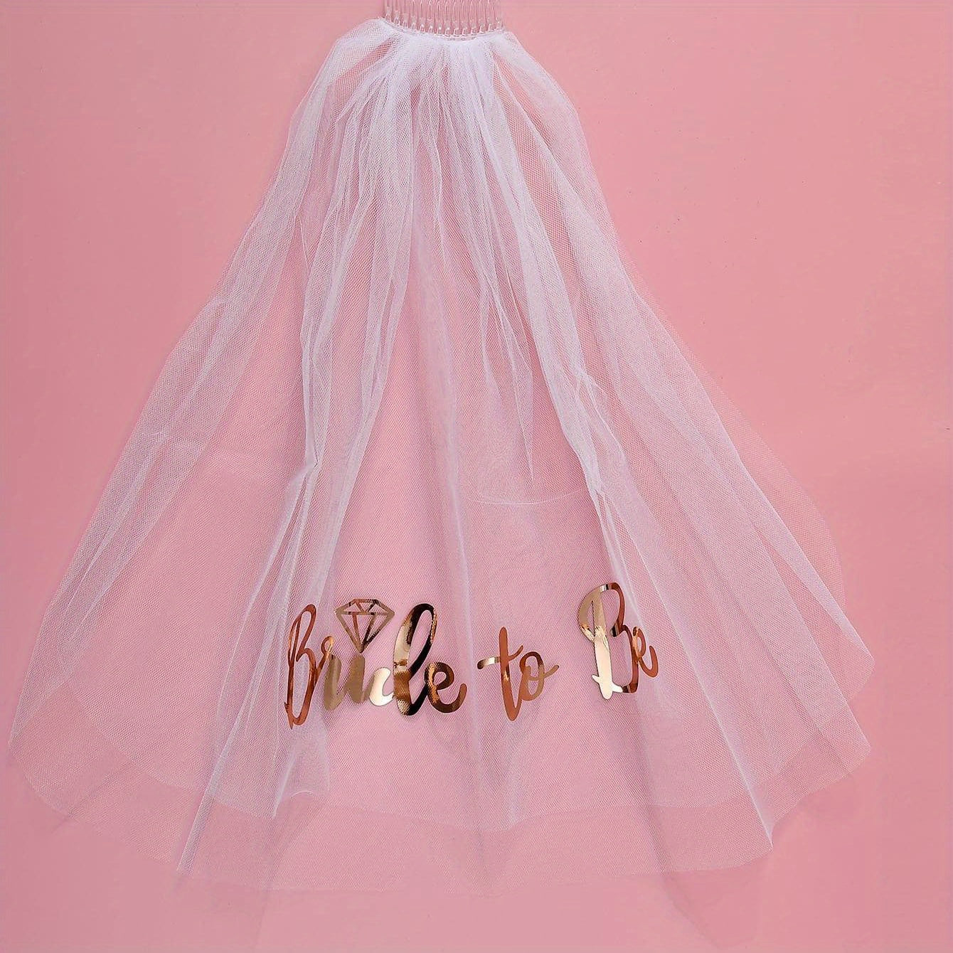 Bridal Wedding Veil Headdress White with Pearls and Lace