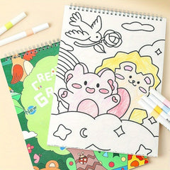 Animal Patterns Graffiti Drawing Book for Kids, 30 Sheets 8K Thick Paper