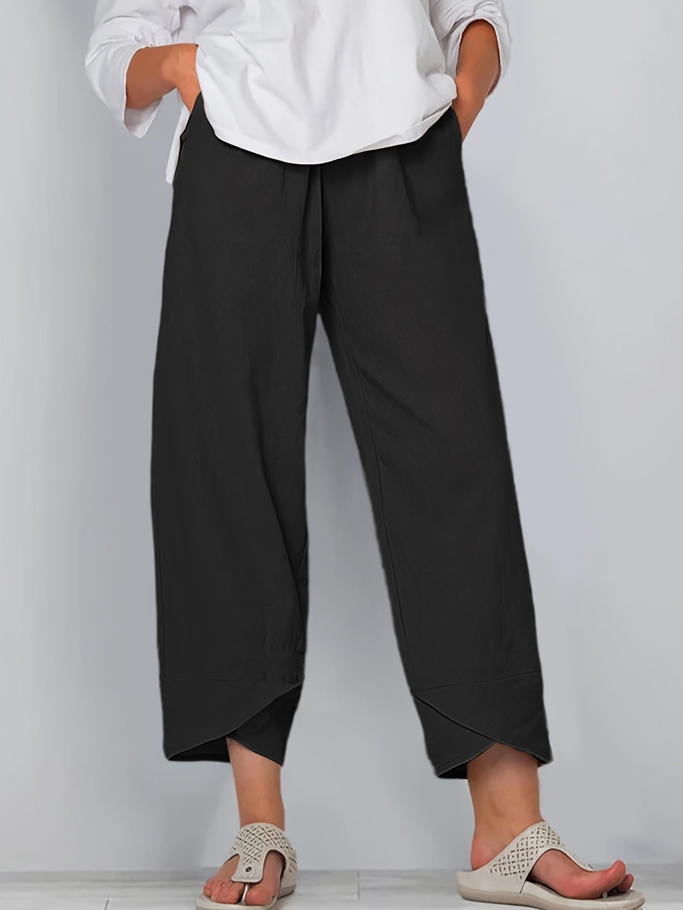  Casual Pants Women's Plus Wide Leg Pants