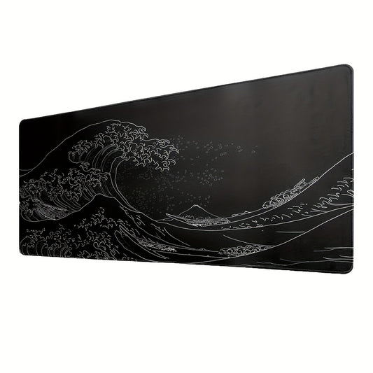 Japan Sea Wave Large Mouse Pad Extended