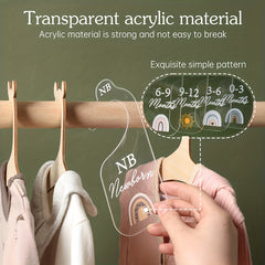 7pcs Acrylic Nursery Closet Dividers For Baby Boys