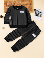 Boys Pullover Sweatshirt & Jogger Pants Set for Fall Winter
