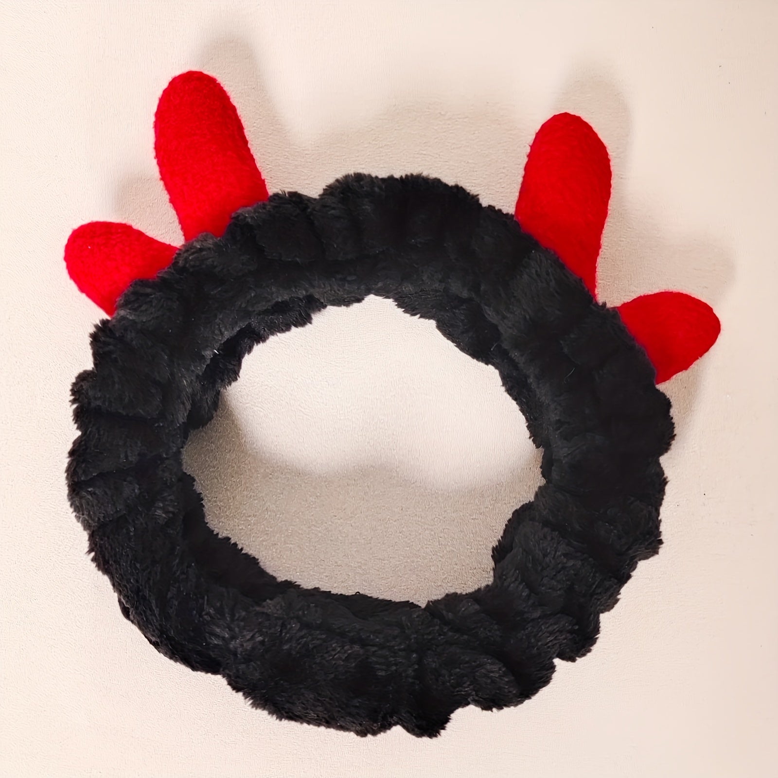 Cartoon Antlers Ear Headband Elastic Makeup Headband Plush Hair Band