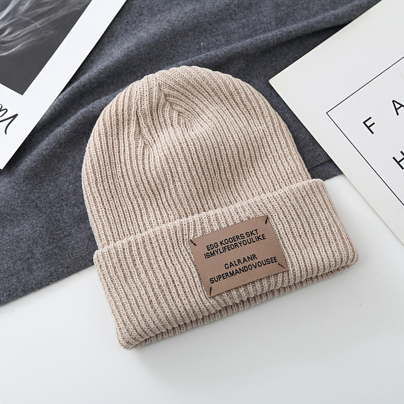 Vintage Woolen Beanie Hat Women's Cap Autumn Winter Cold Cap