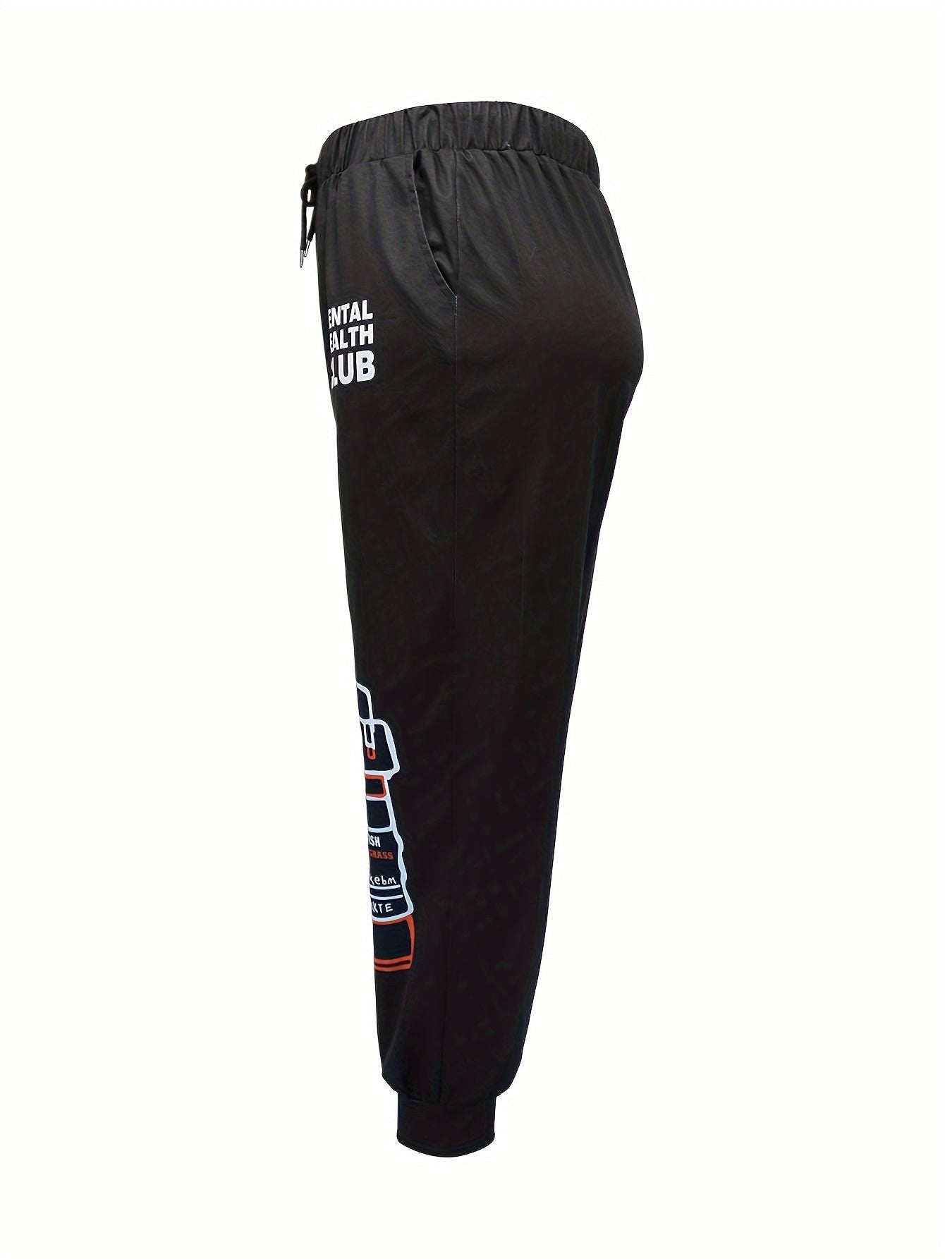 Women's Plus Slogan Print Sporty Pants