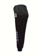 Women's Plus Slogan Print Sporty Pants