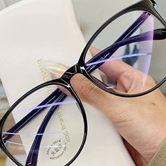 Light Blocking Glasses Square Clear Lens Anti Eyestrain Spectacles Frame Glasses