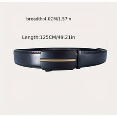 Men's Leather Business Belt Automatic Buckle Belts