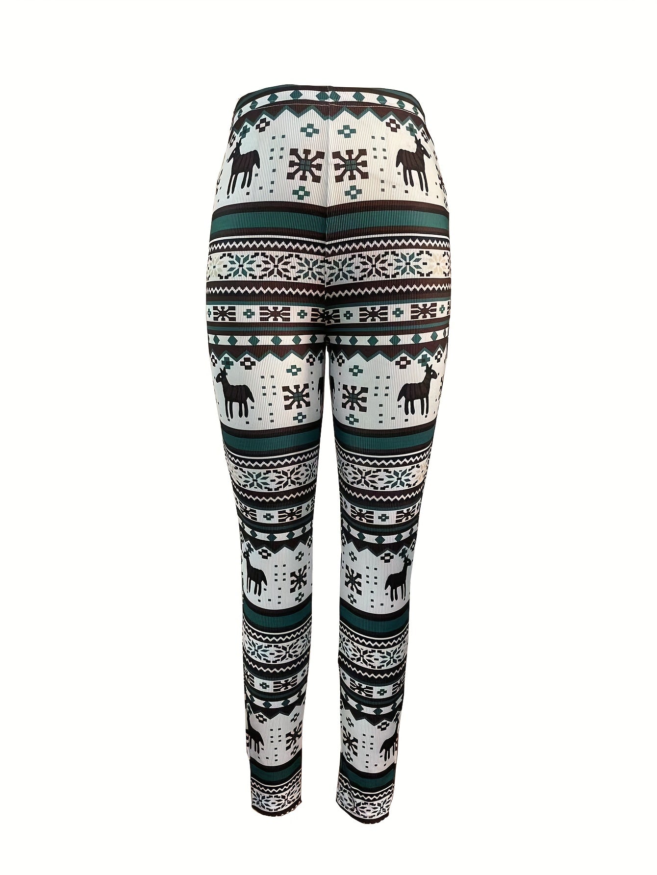 Western Ethnic Print Skinny Leggings High Waist Leggings