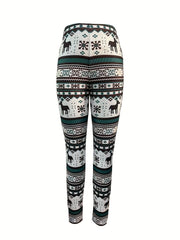 Western Ethnic Print Skinny Leggings High Waist Leggings