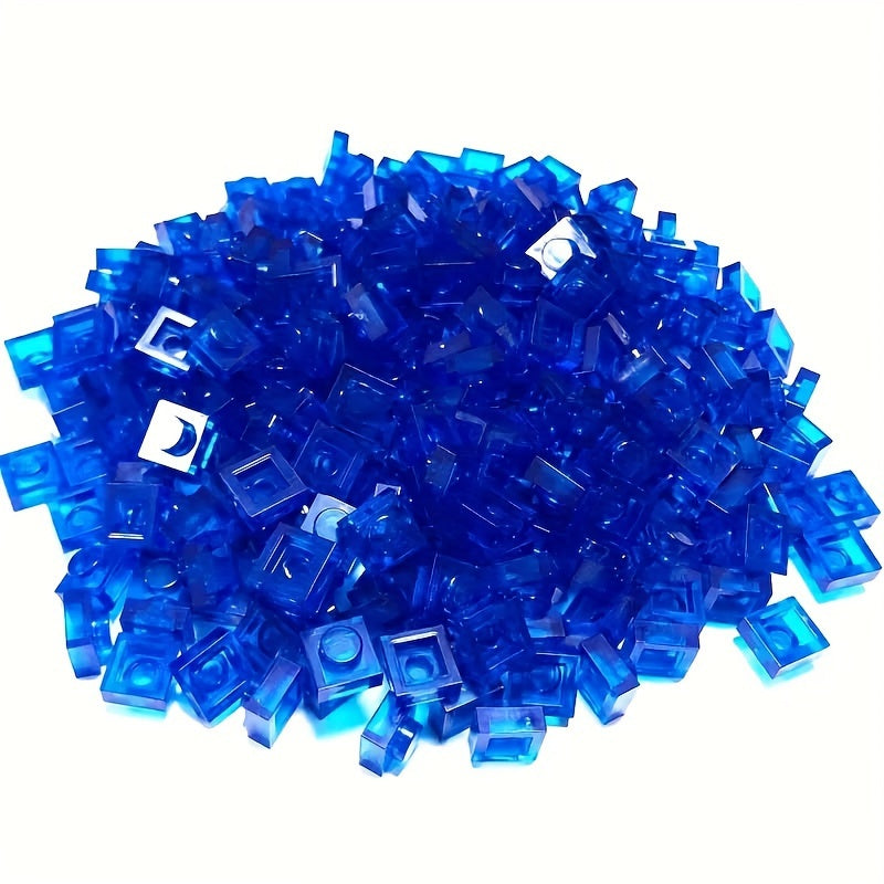 100pcs Transparent 1X1 Dot Thin Brick Small Particles Building Blocks