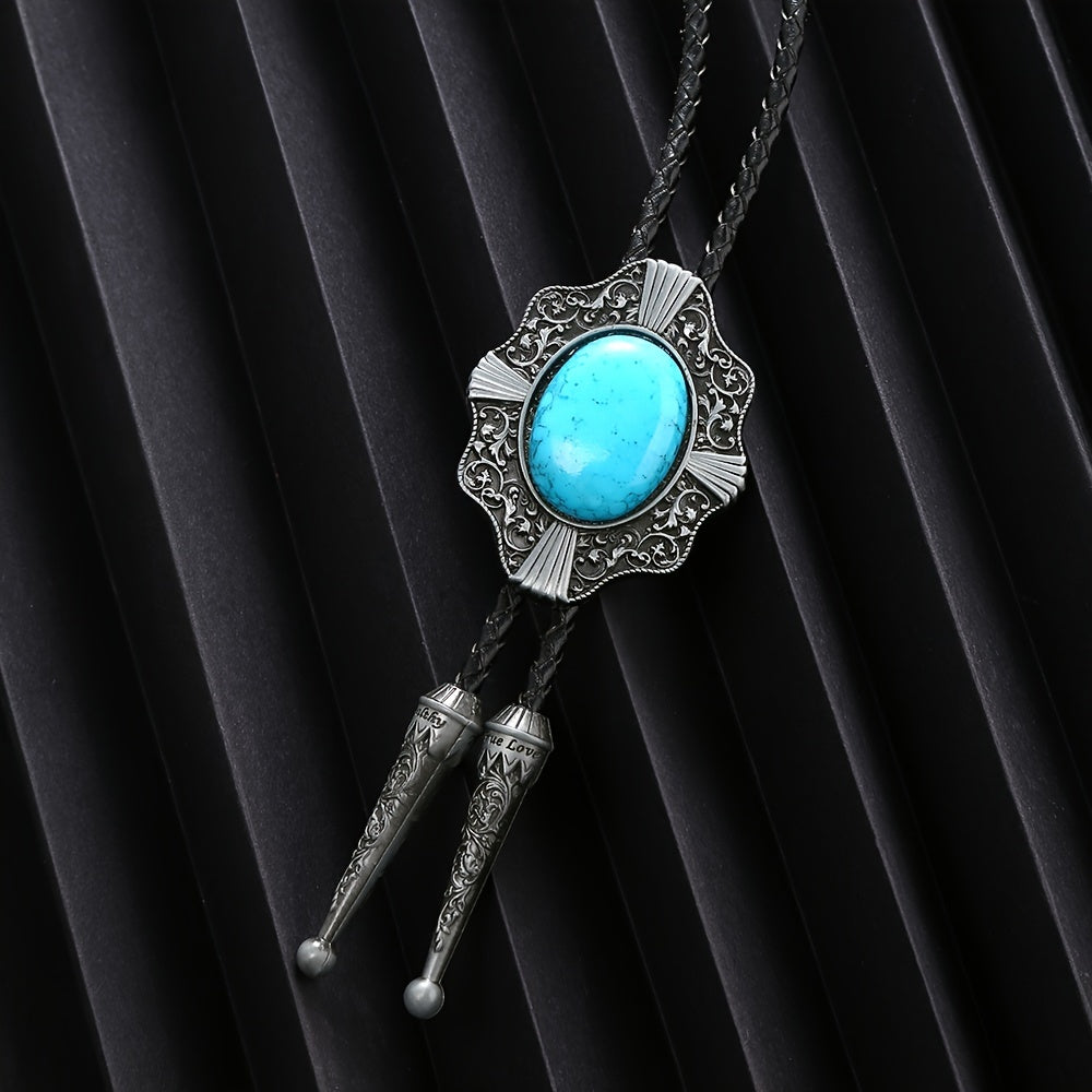 Novelty Metal Necktie Necklace Youth Casual Geometric Lace Bolo Necktie Necklace