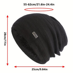 Velvet Woolen Beanie Hat Cold-proof Ear Protection Knitted Ski Cycling Hat