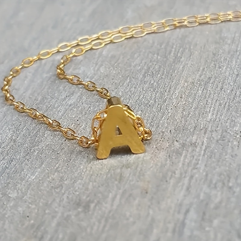 26 Letters Golden Love Initial Necklace Bridesmaid Gift
