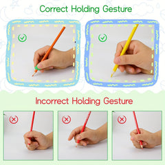 2 Colored Silicone Pen Grips - Writing Aid for Improving Posture