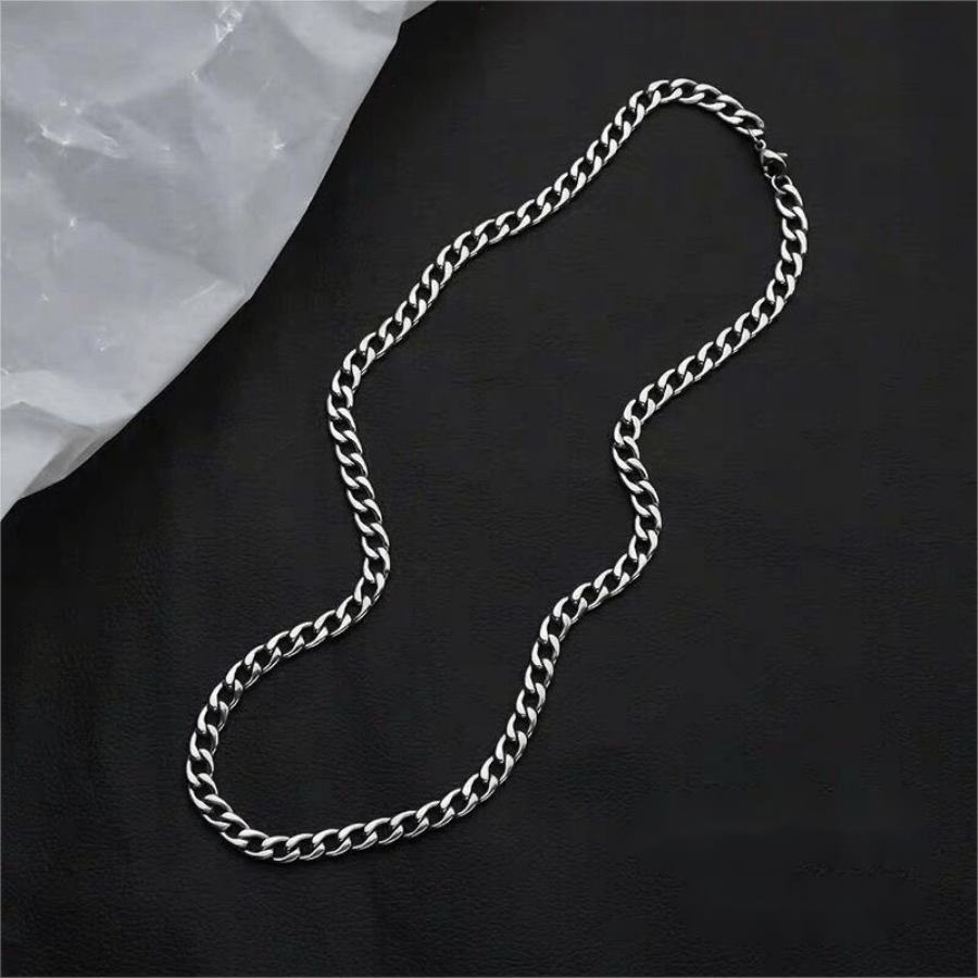 24IN Titanium Steel Cuban Chain - No Rust or Fading