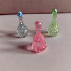 3pcs Mini Sparkling Perfume Bottles for Dollhouse