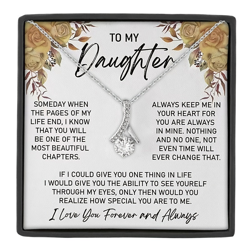 To My Daughter Necklace - Gift From Mom Dad