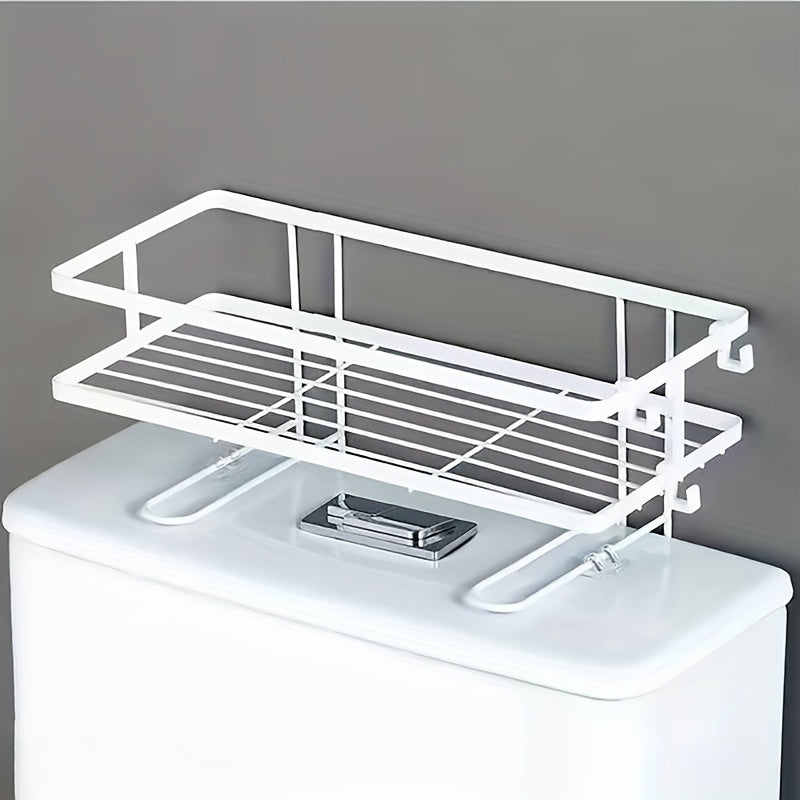 Bathroom Toilet Storage Shelf Organizer With Toilet Paper Holder