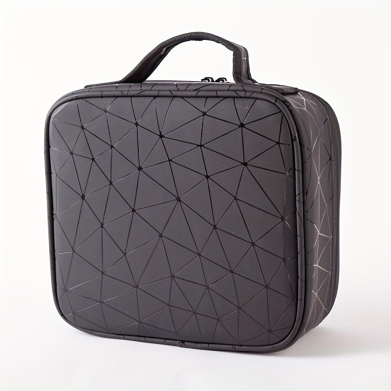 Adjustable Compartments Travel Makeup Train Case for Women