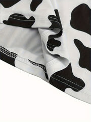 Dalmatian Print Halter Crop Top for Summer