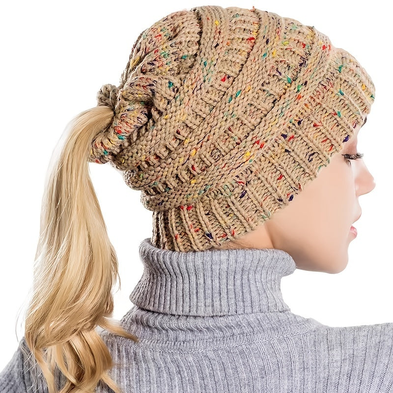 Women's Knitted Beanie Hat Warm Slouchy Cap For Winter Lightweight